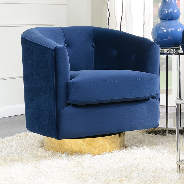 Blue Velvet Swivel Chair Joss And Main | Swivel Chairs